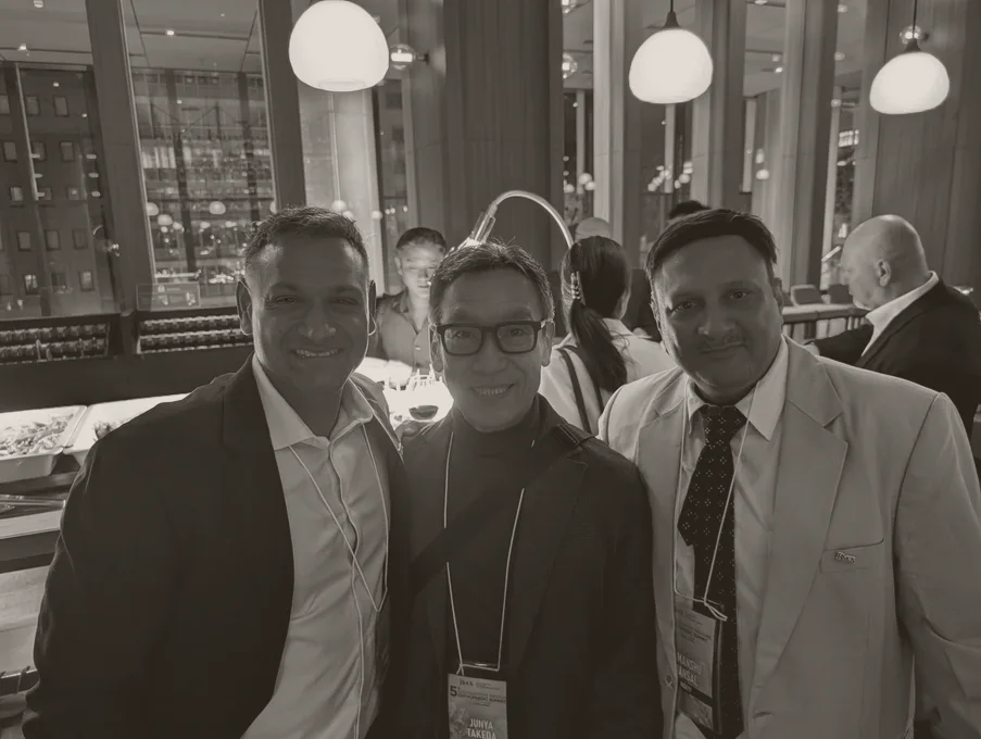 Dr. Rowan Paul with Junya Takeda and Himanshu Bansal