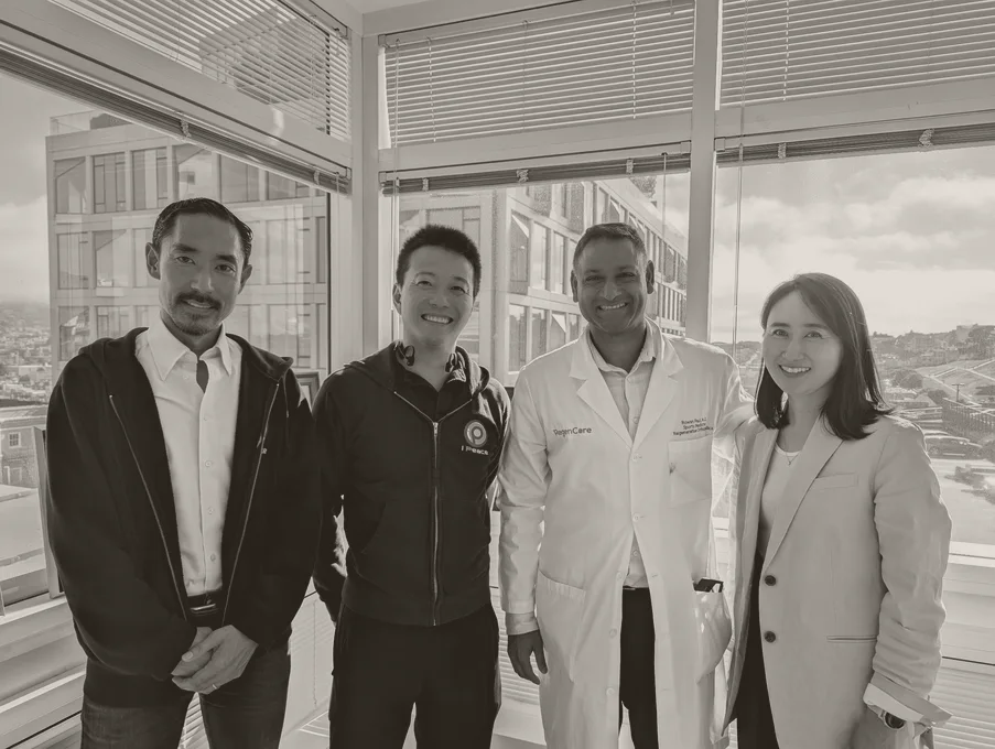 Dr. Rowan Paul with Koji Tanabe and colleagues